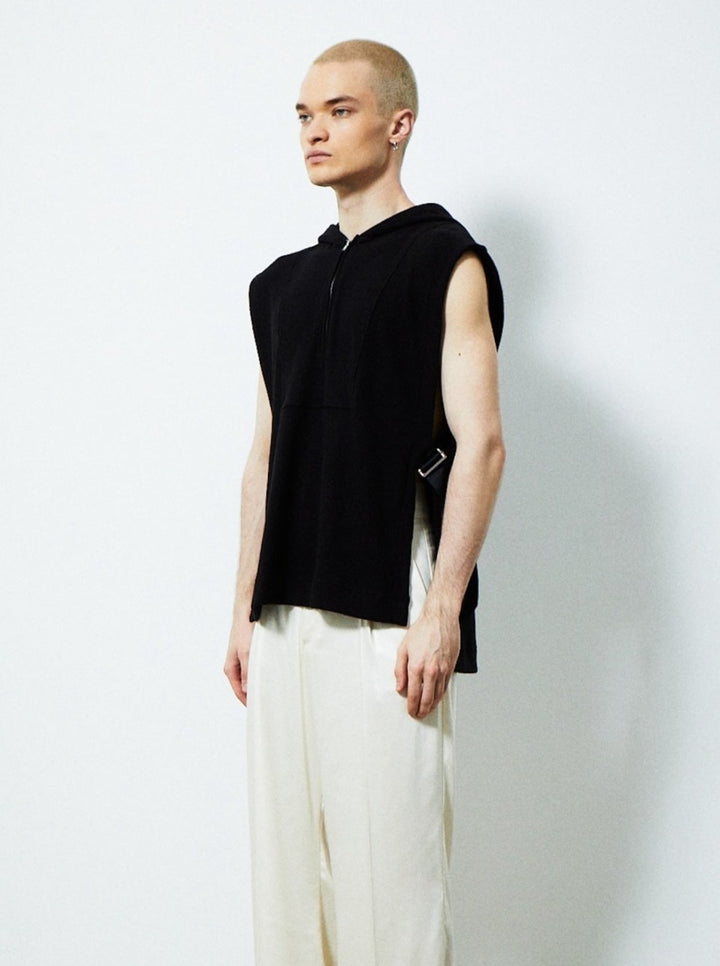 SIDE BELT KNIT VEST