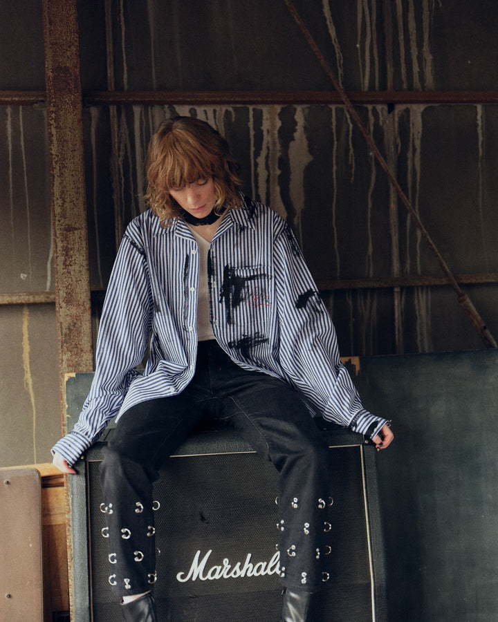 ART PAINT SHIRT【BLUE】