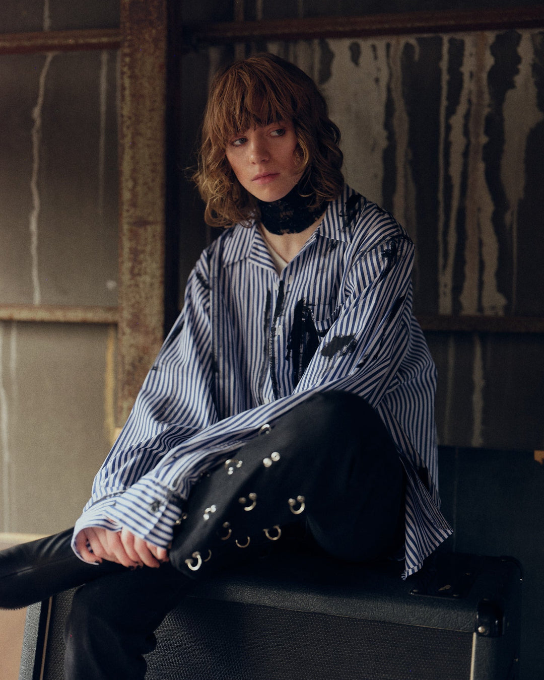 ART PAINT SHIRT【BLUE】