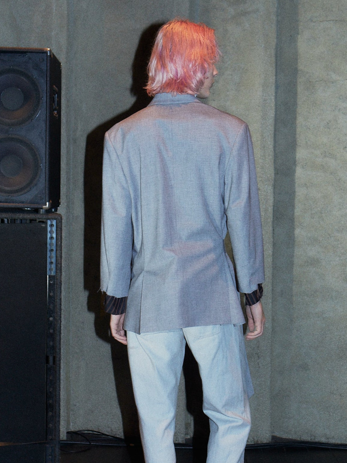 RAW CUT CHOKER JACKET【GRAY】 – ADDIXY