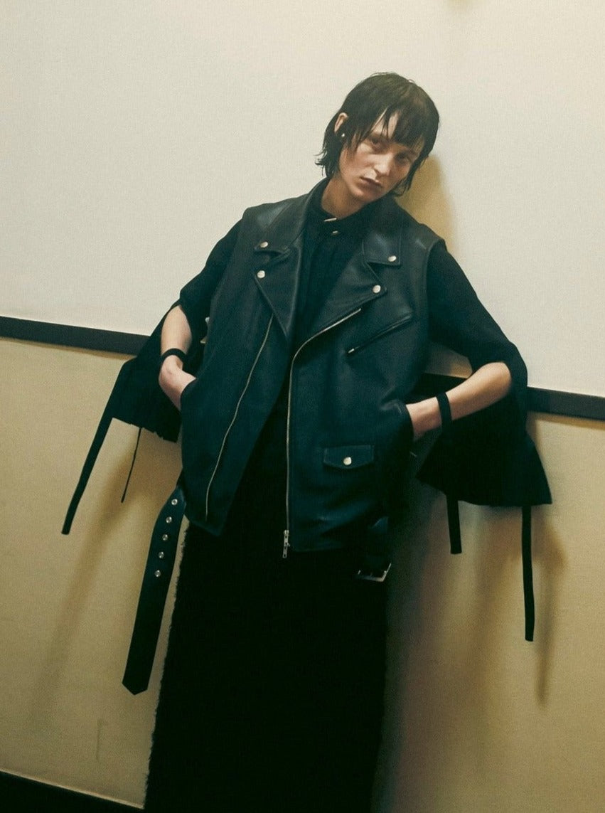 VEGAN LEATHER RIDERS VEST