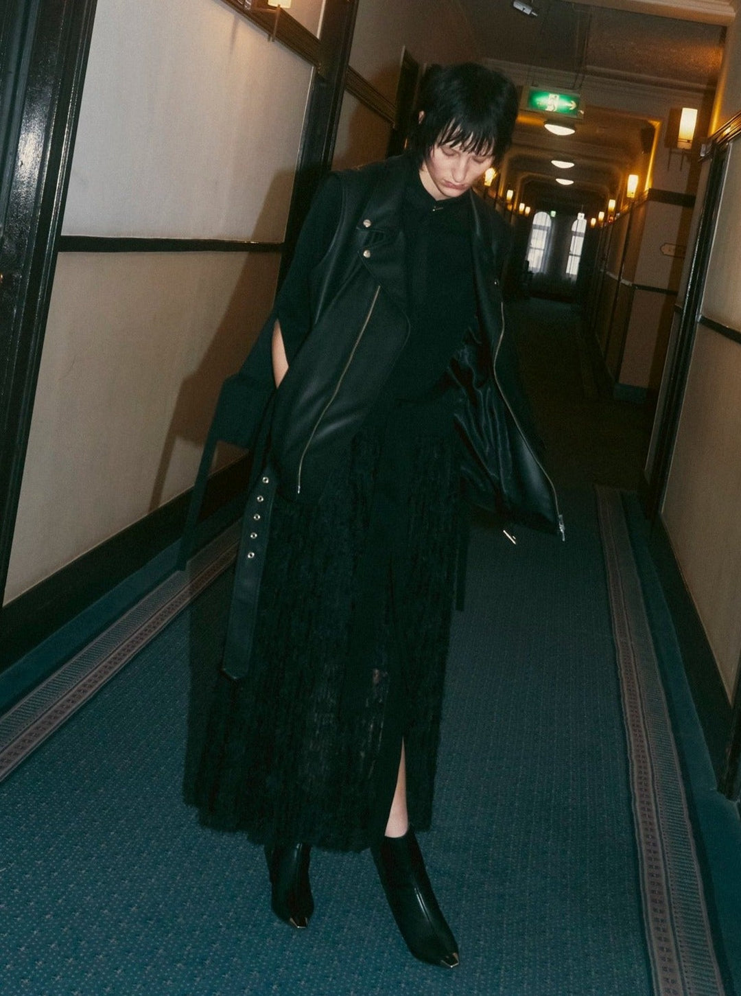 FEATHER TULLE SHIRTS DRESS