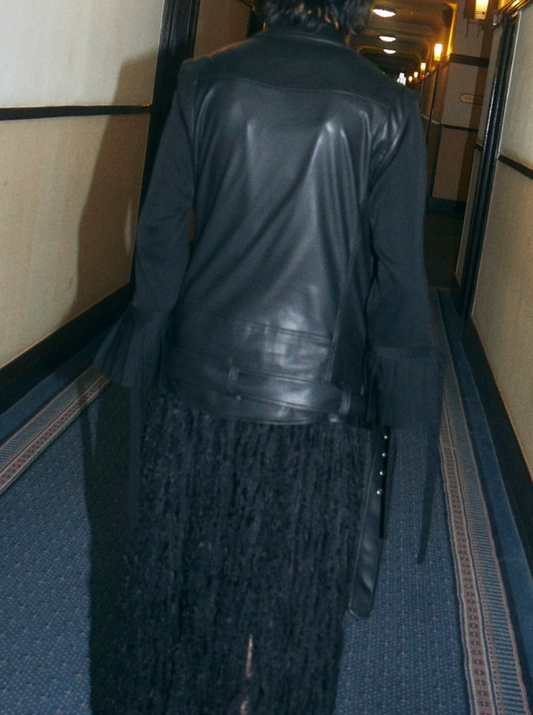 VEGAN LEATHER RIDERS VEST