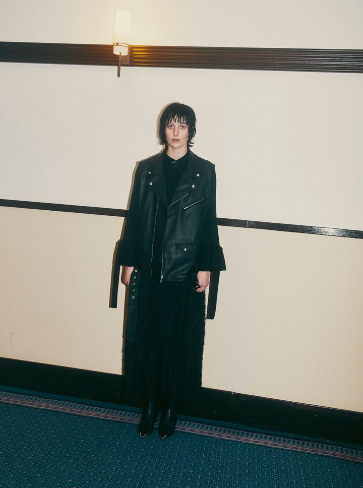 FEATHER TULLE SHIRTS DRESS