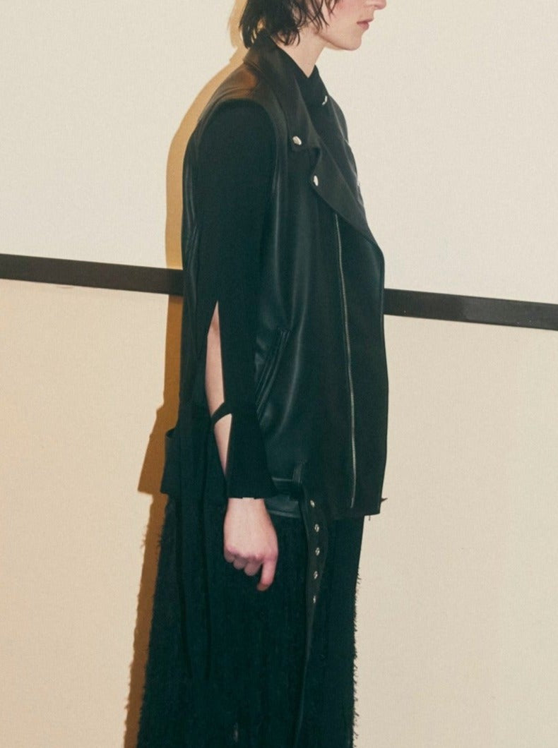 VEGAN LEATHER RIDERS VEST