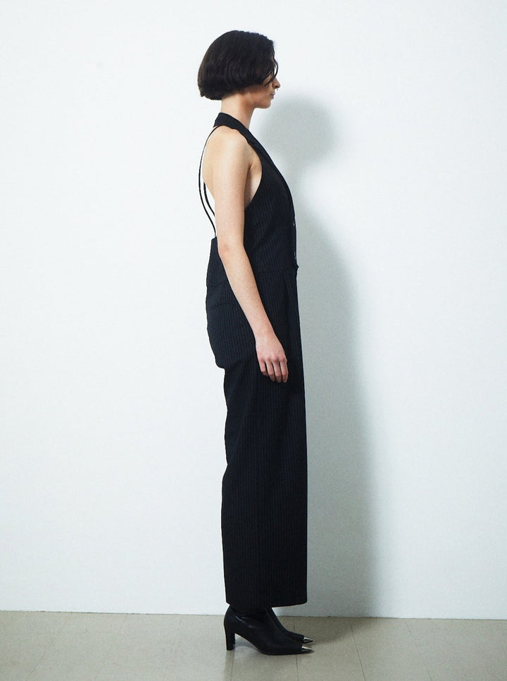 BACK LACE-UP TAILORED JUMPSUIT