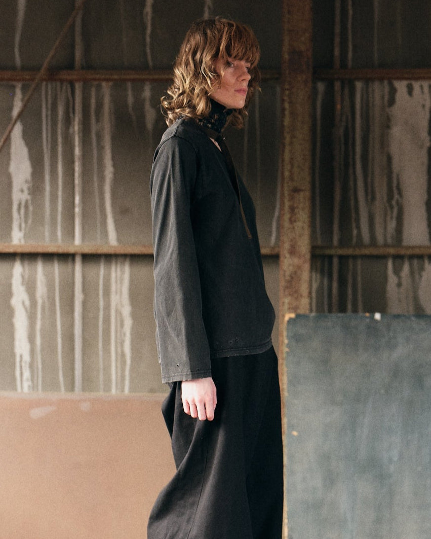 CHOKER DETAIL LONG SLEEVE【GRAY】