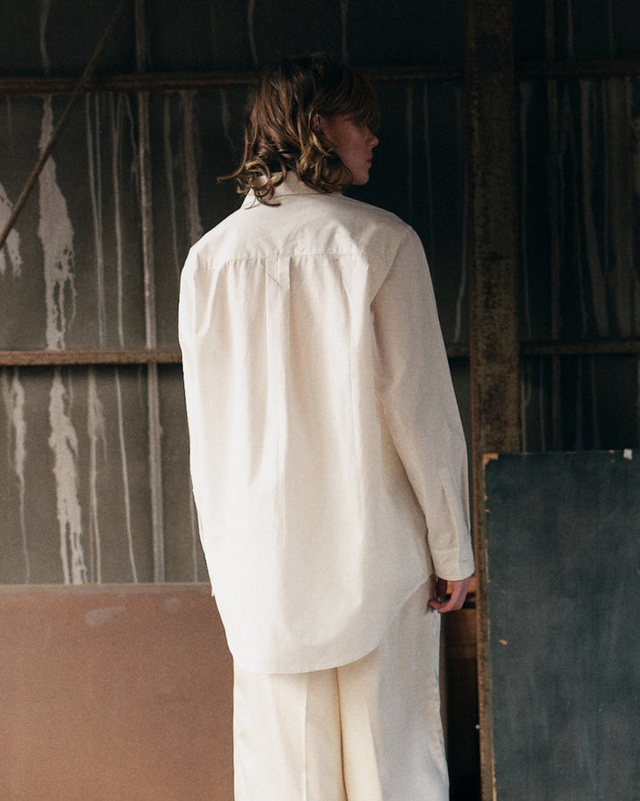 FRINGE EMBROIDERY SHIRT【WHITE】