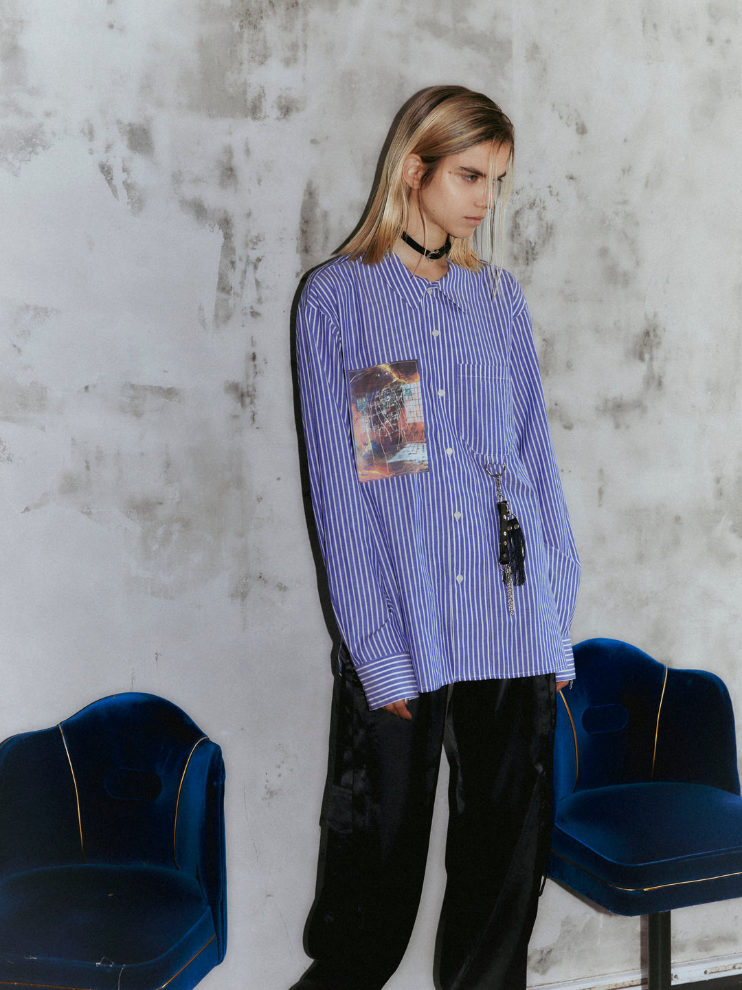 KEYRING GRAPHIC SHIRT [BLUE]