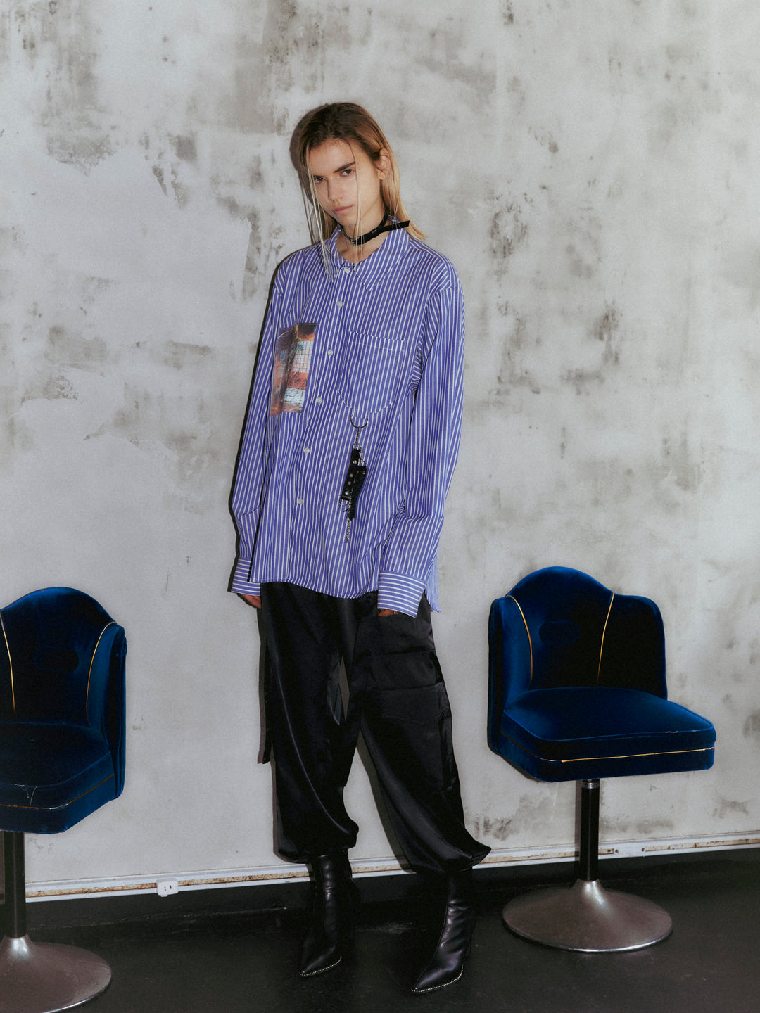 KEYRING GRAPHIC SHIRT [BLUE]