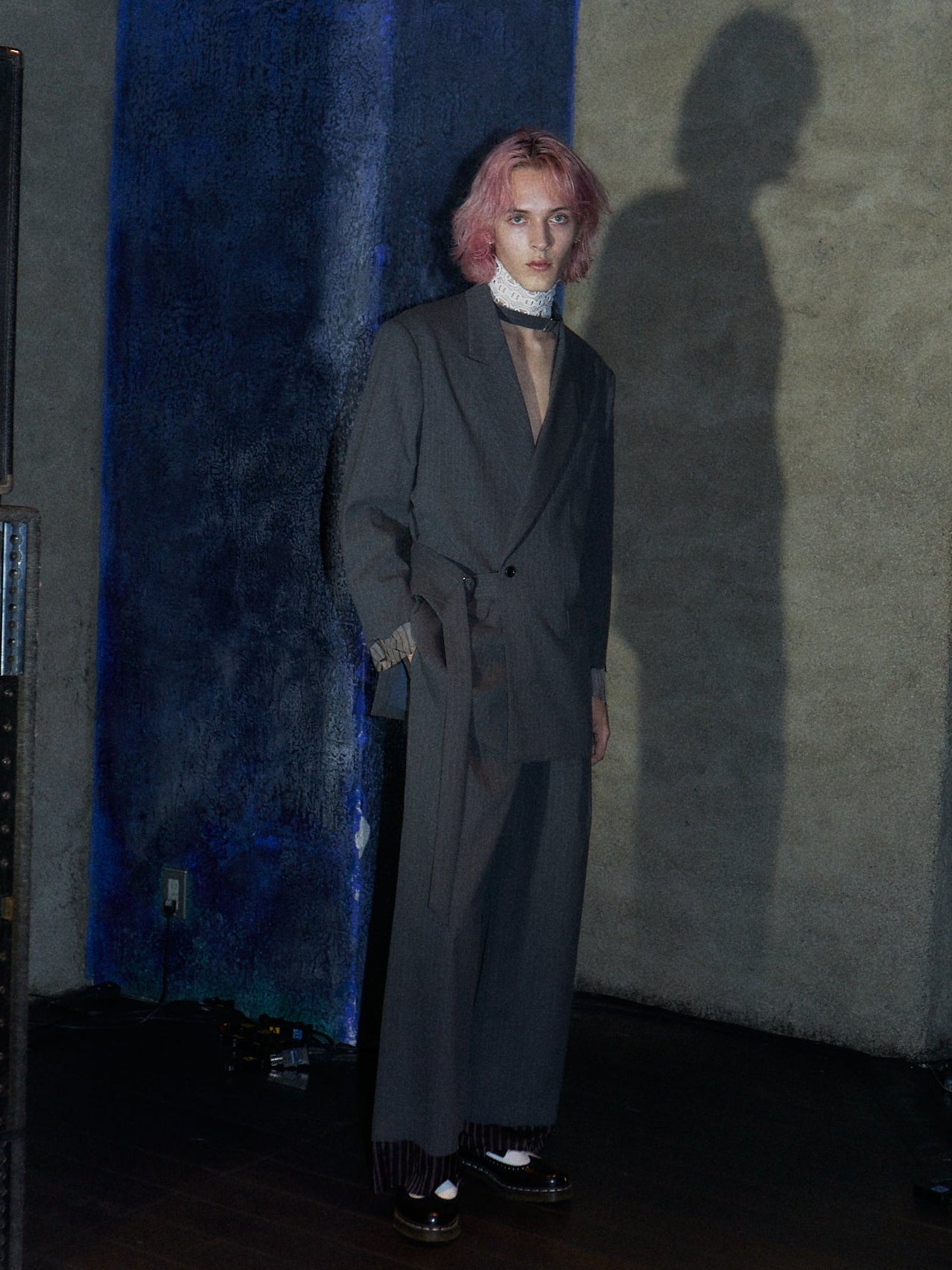 RAW CUT CHOKER JACKET【CHARCOAL】 – ADDIXY