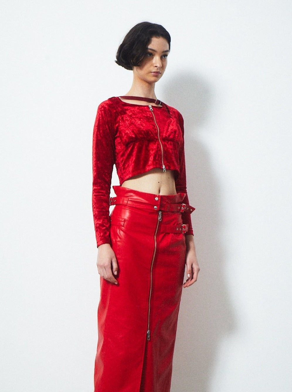 VELVET CORSET CHOKER TOPS