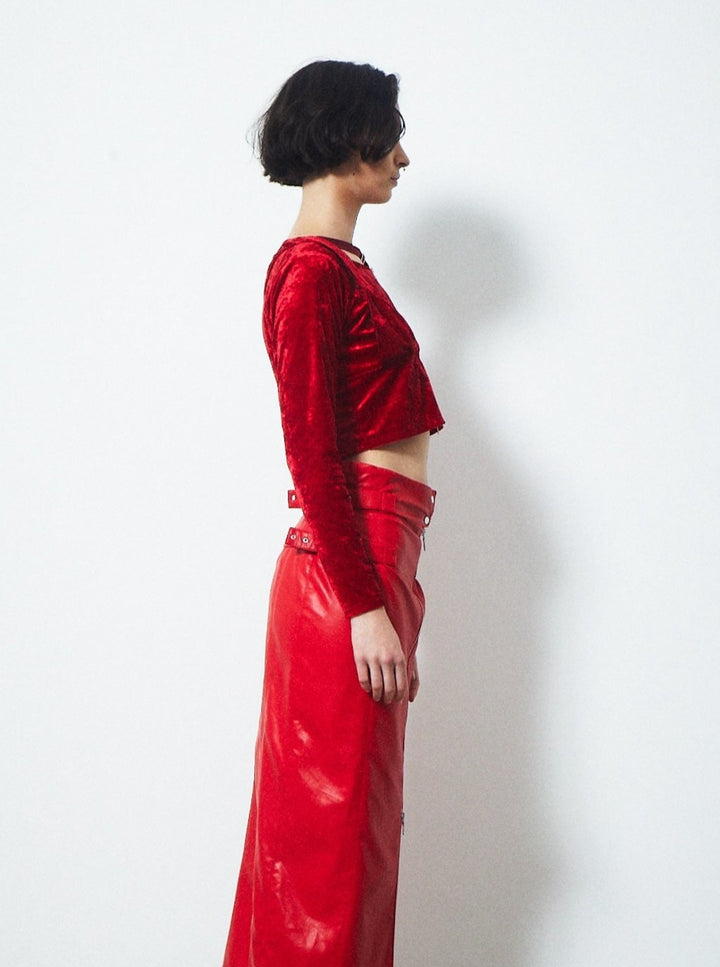 VELVET CORSET CHOKER TOPS