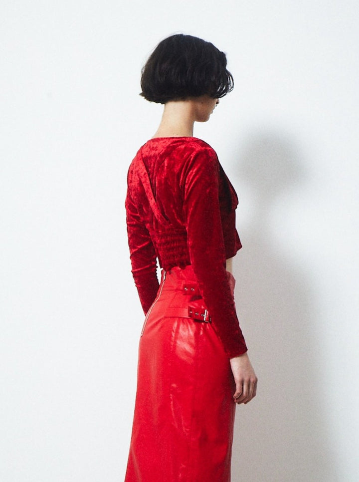 VELVET CORSET CHOKER TOPS