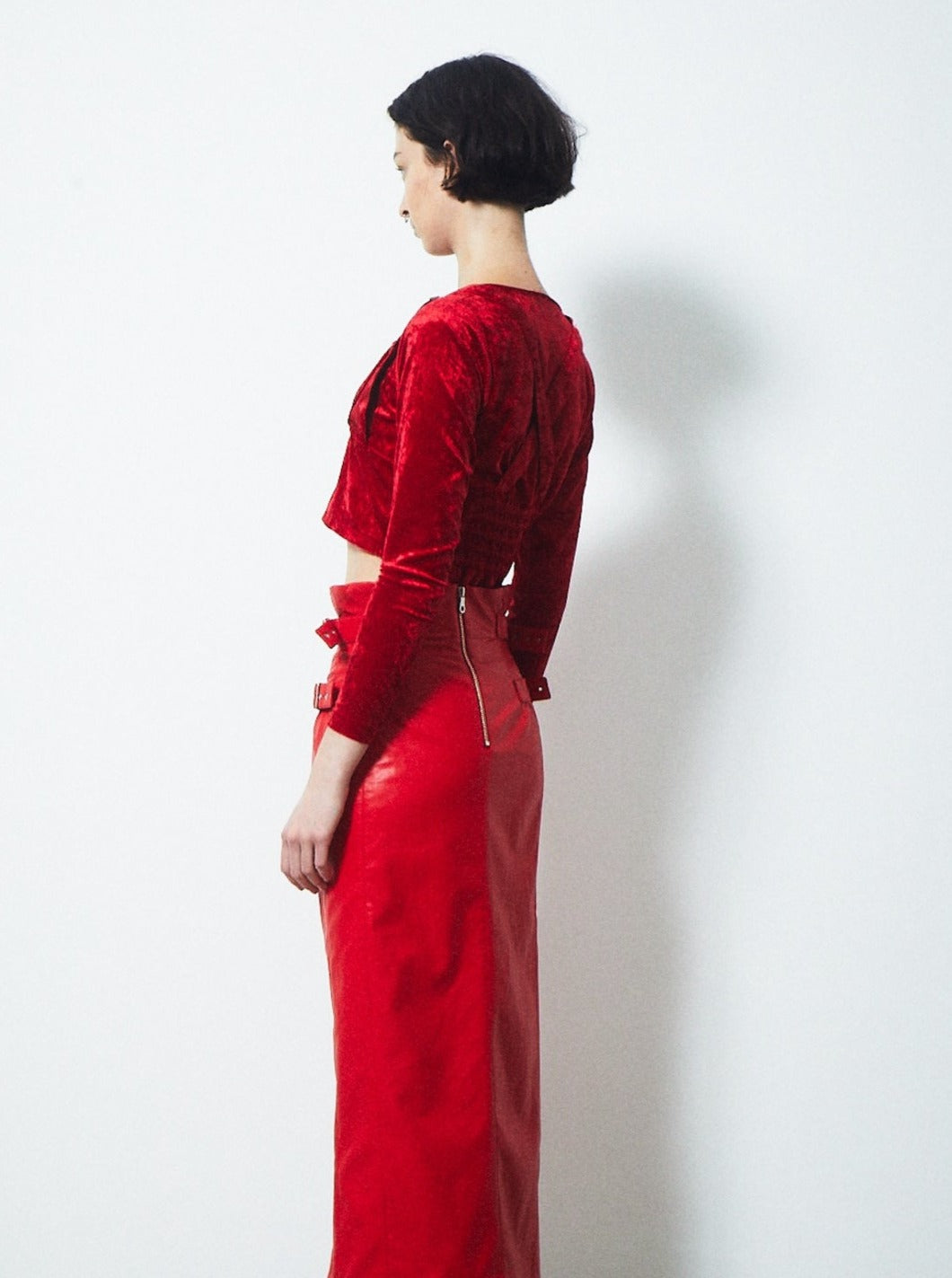 VELVET CORSET CHOKER TOPS