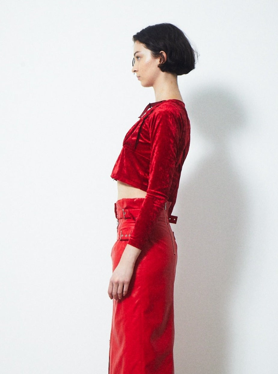 VELVET CORSET CHOKER TOPS