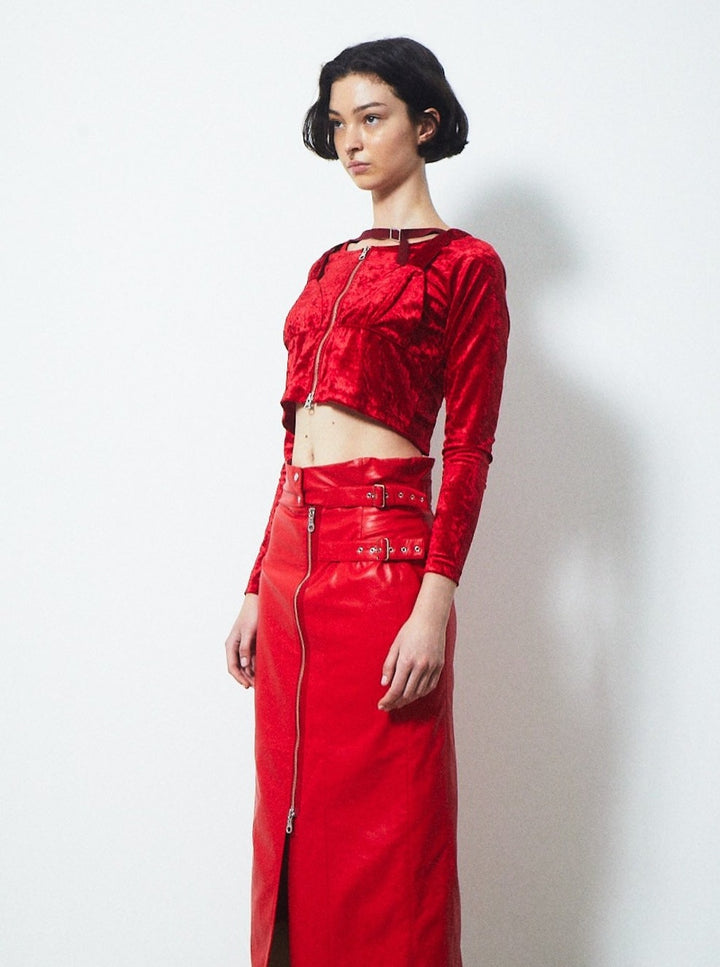 VELVET CORSET CHOKER TOPS