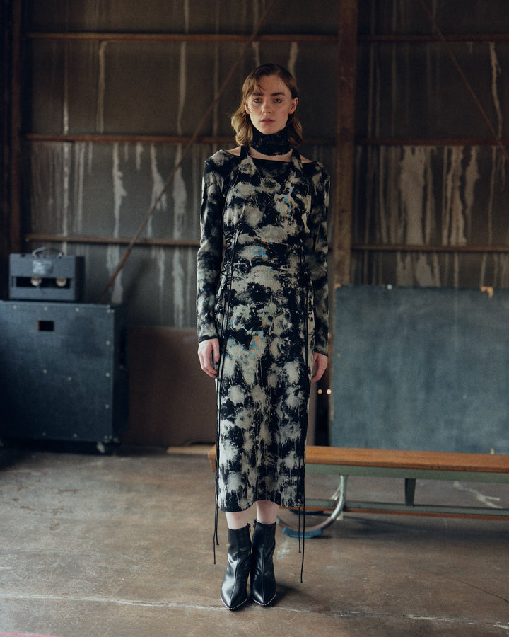 LAYERED SIDE LACE-UP DRESS