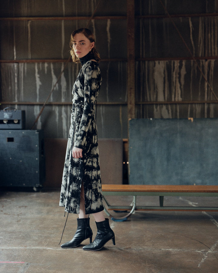 LAYERED SIDE LACE-UP DRESS