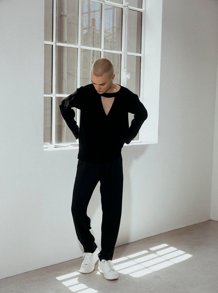 VELVET CUMMERBUND PANTS