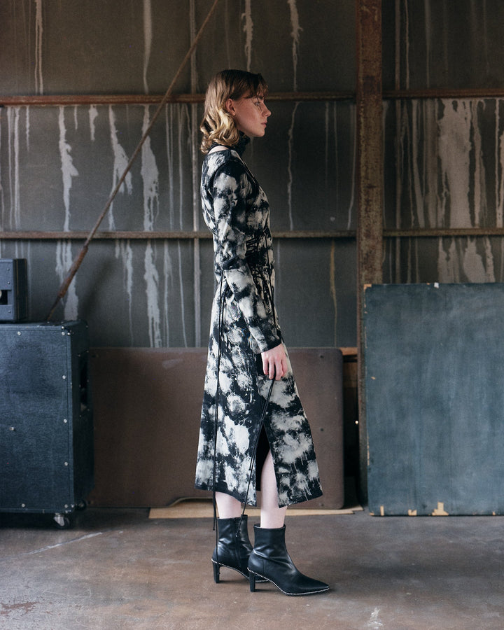 LAYERED SIDE LACE-UP DRESS