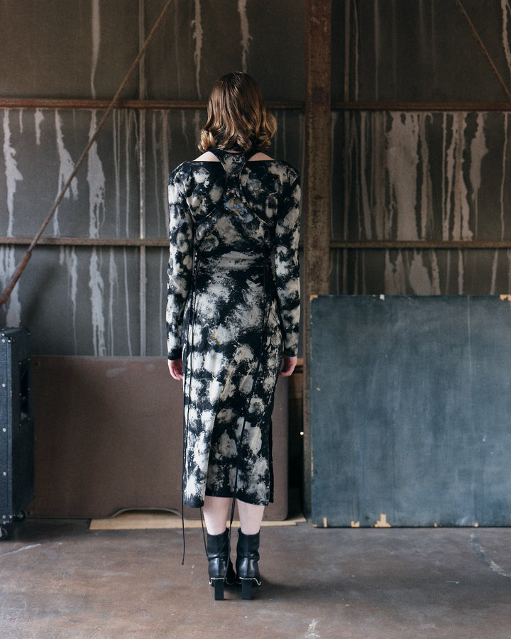 LAYERED SIDE LACE-UP DRESS