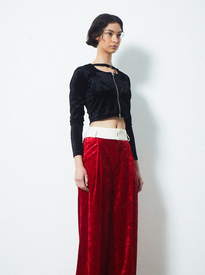 VELVET CORSET CHOKER TOPS