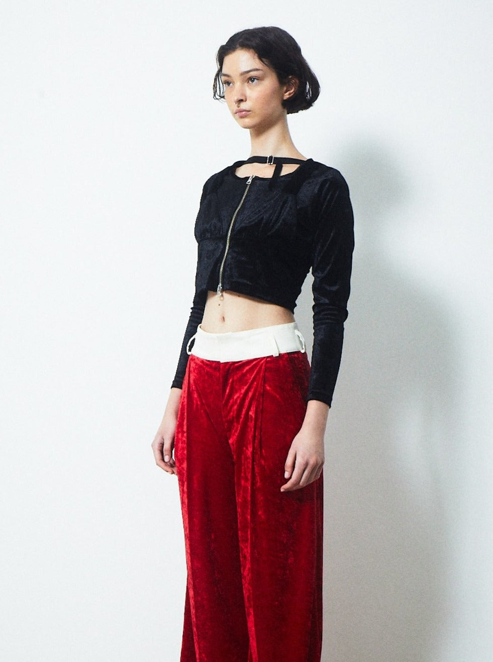 VELVET CORSET CHOKER TOPS