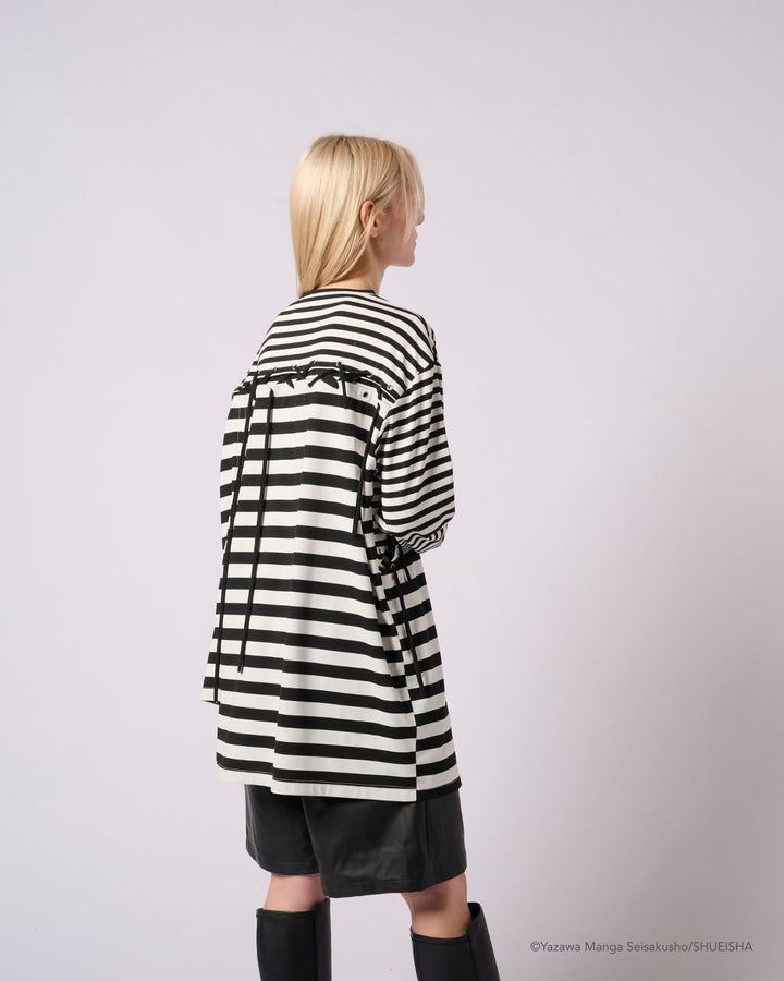 NANA × ADDIXY BORDER LACE-UP TOP [WHITE]