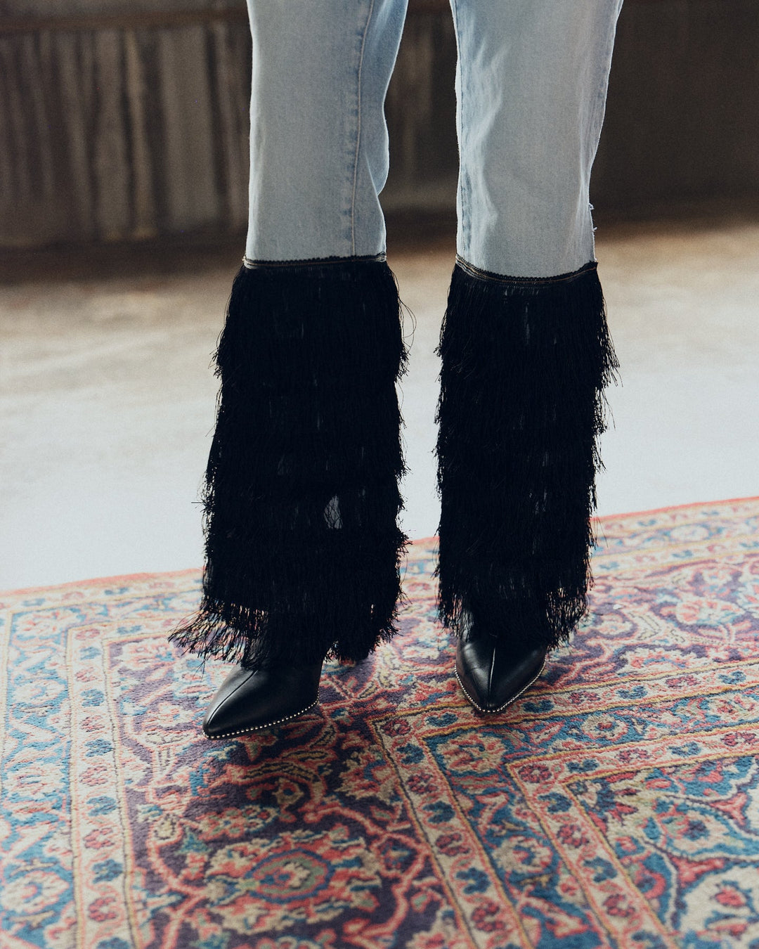 ＜UPCYCLED＞FRINGE HEM DENIM