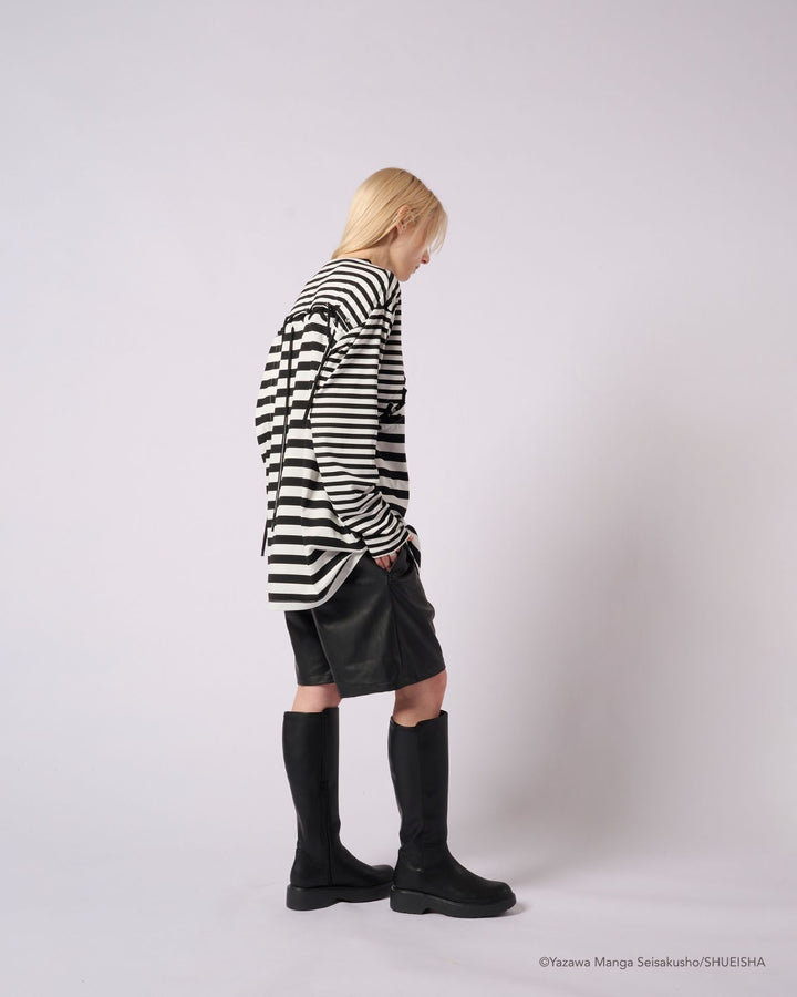 NANA × ADDIXY BORDER LACE-UP TOP [WHITE]