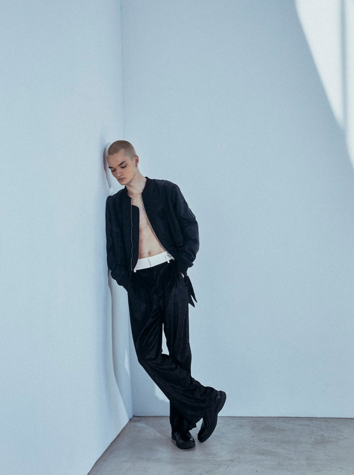 VELVET CUMMERBUND PANTS