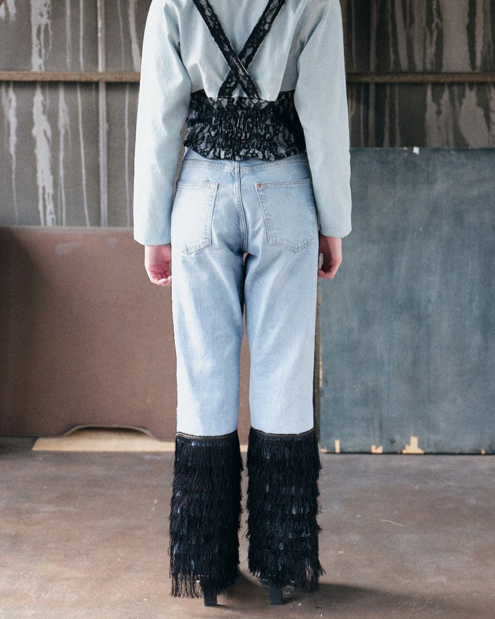 ＜UPCYCLED＞FRINGE HEM DENIM