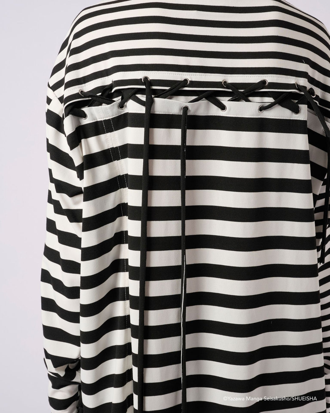 NANA × ADDIXY BORDER LACE-UP TOP [WHITE]