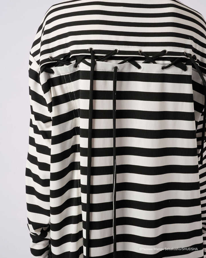 NANA × ADDIXY BORDER LACE-UP TOP [WHITE]