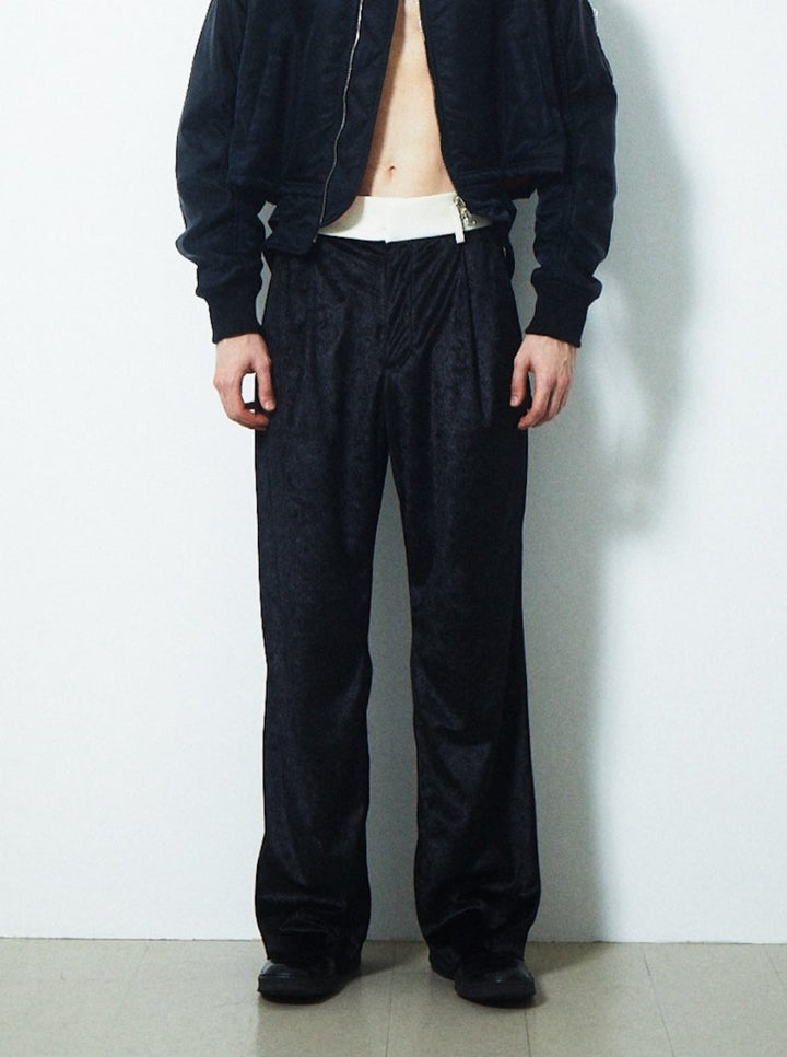 VELVET CUMMERBUND PANTS