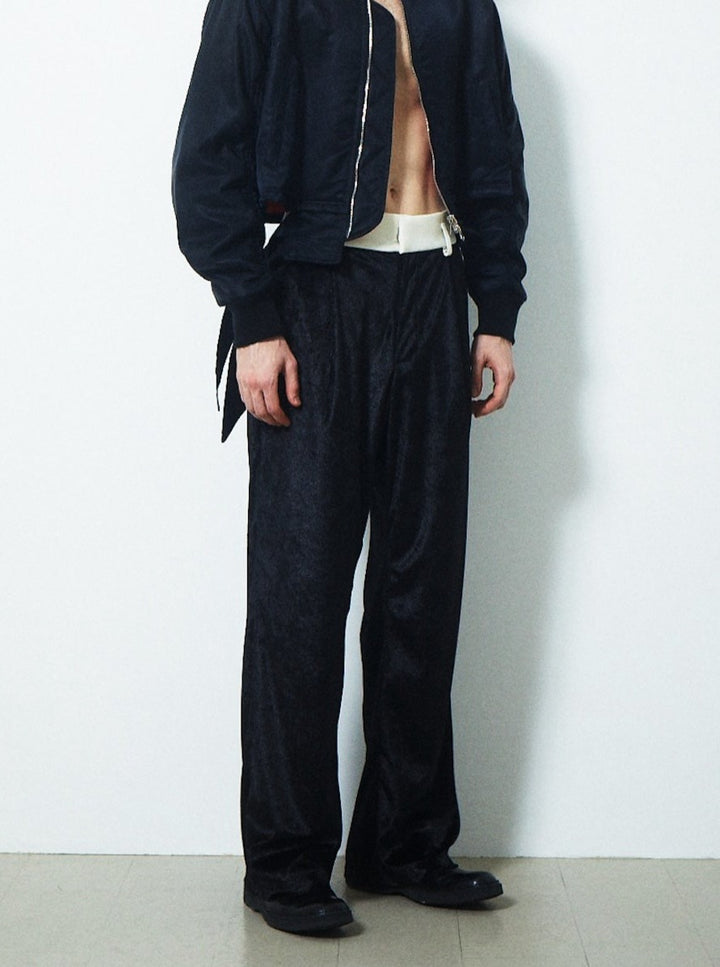 VELVET CUMMERBUND PANTS