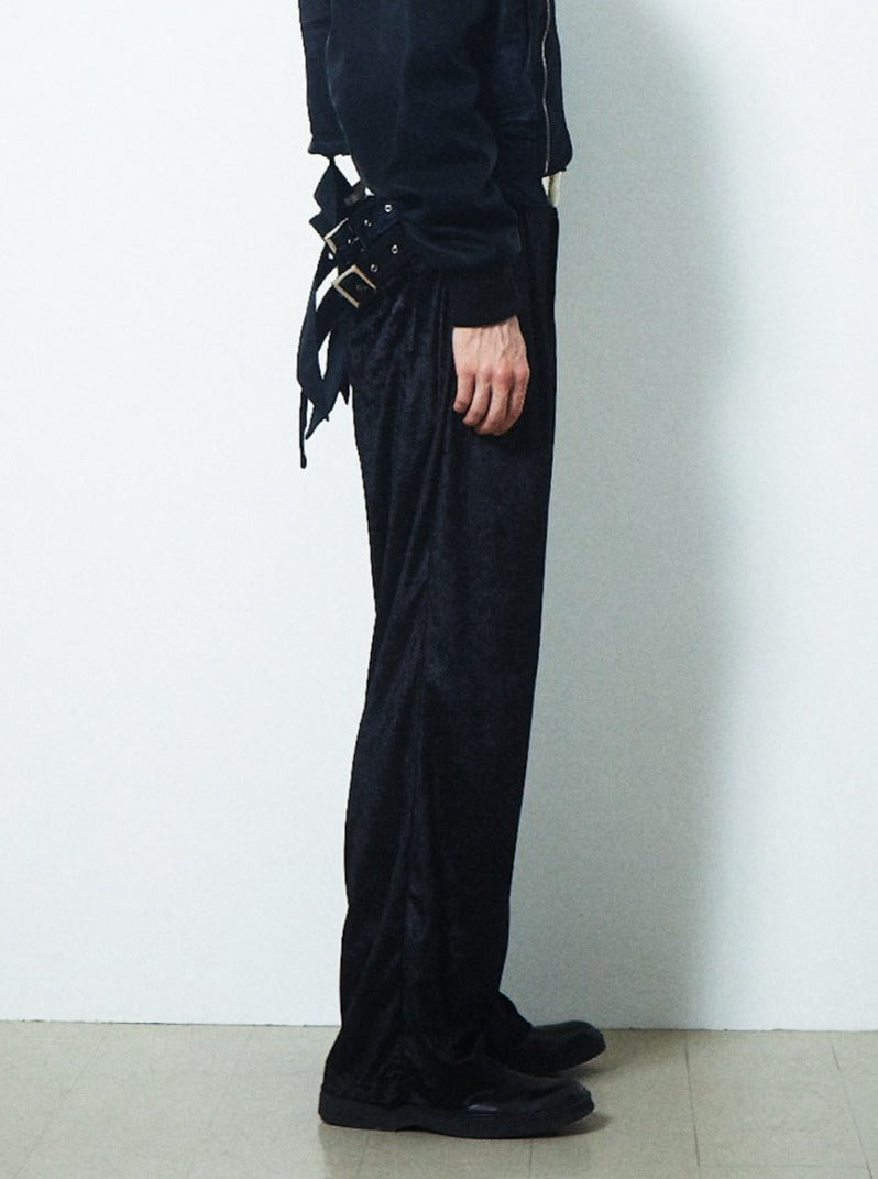 VELVET CUMMERBUND PANTS