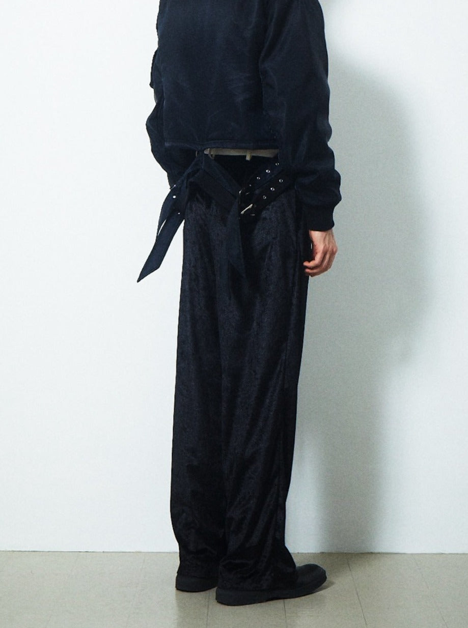 VELVET CUMMERBUND PANTS