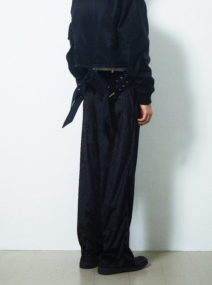 VELVET CUMMERBUND PANTS