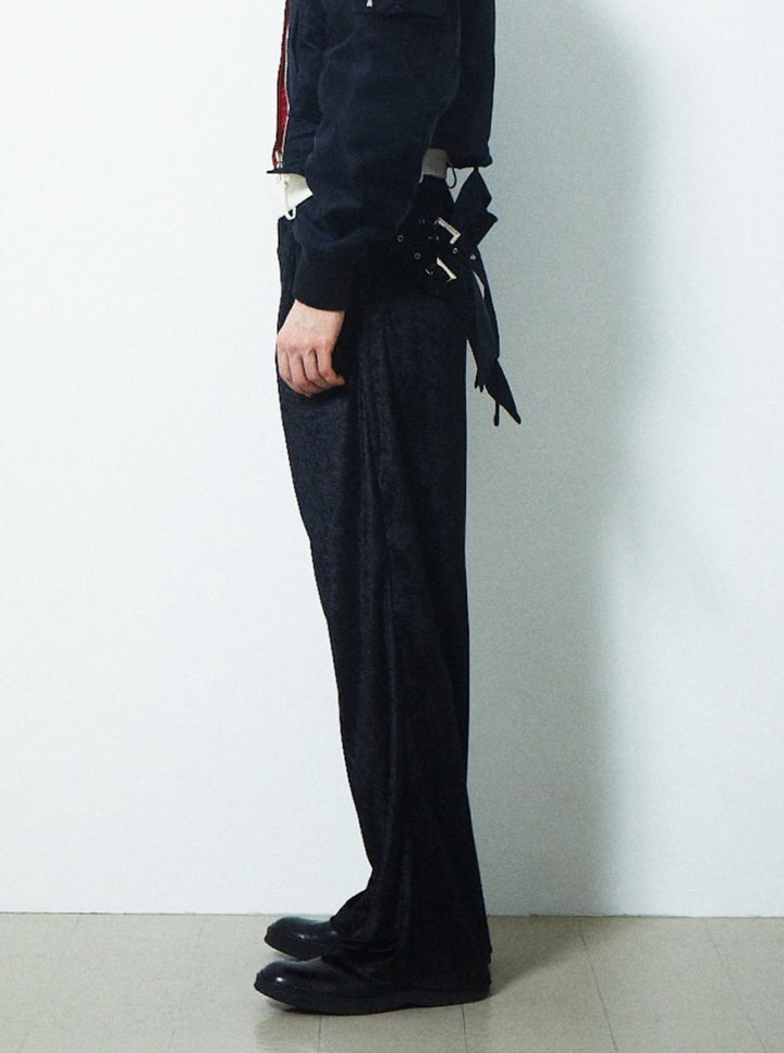 VELVET CUMMERBUND PANTS