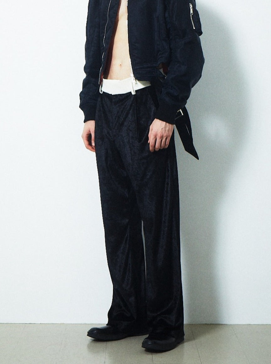 VELVET CUMMERBUND PANTS