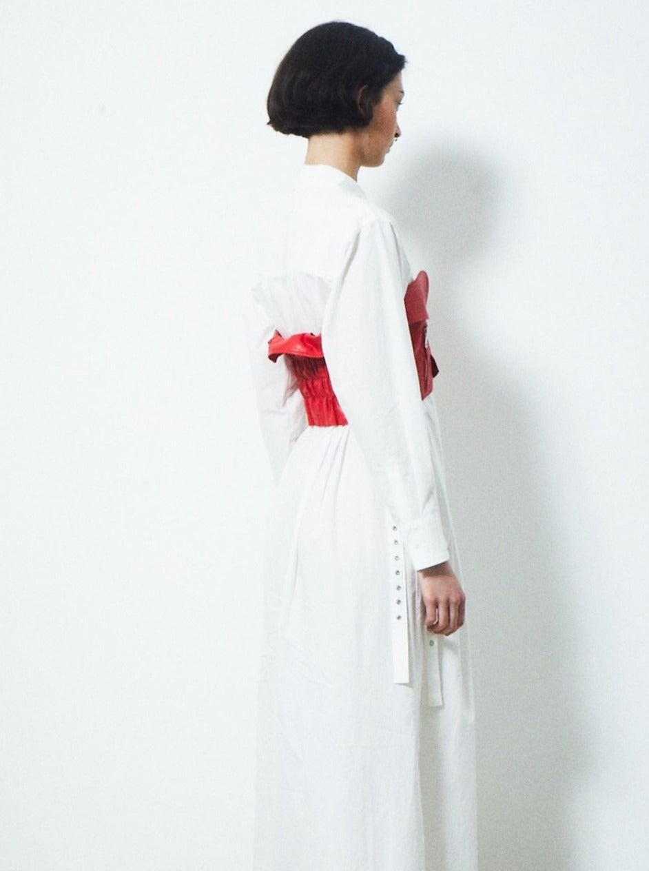 VEGAN LEATHER RIDERS DETAIL BUSTIER