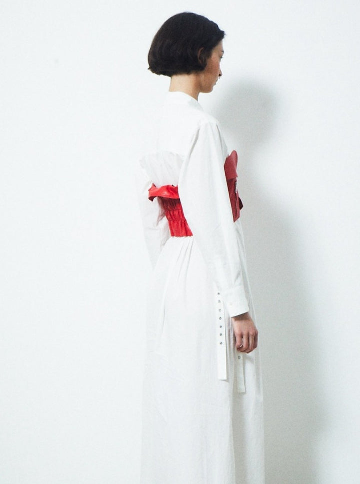 VEGAN LEATHER RIDERS DETAIL BUSTIER