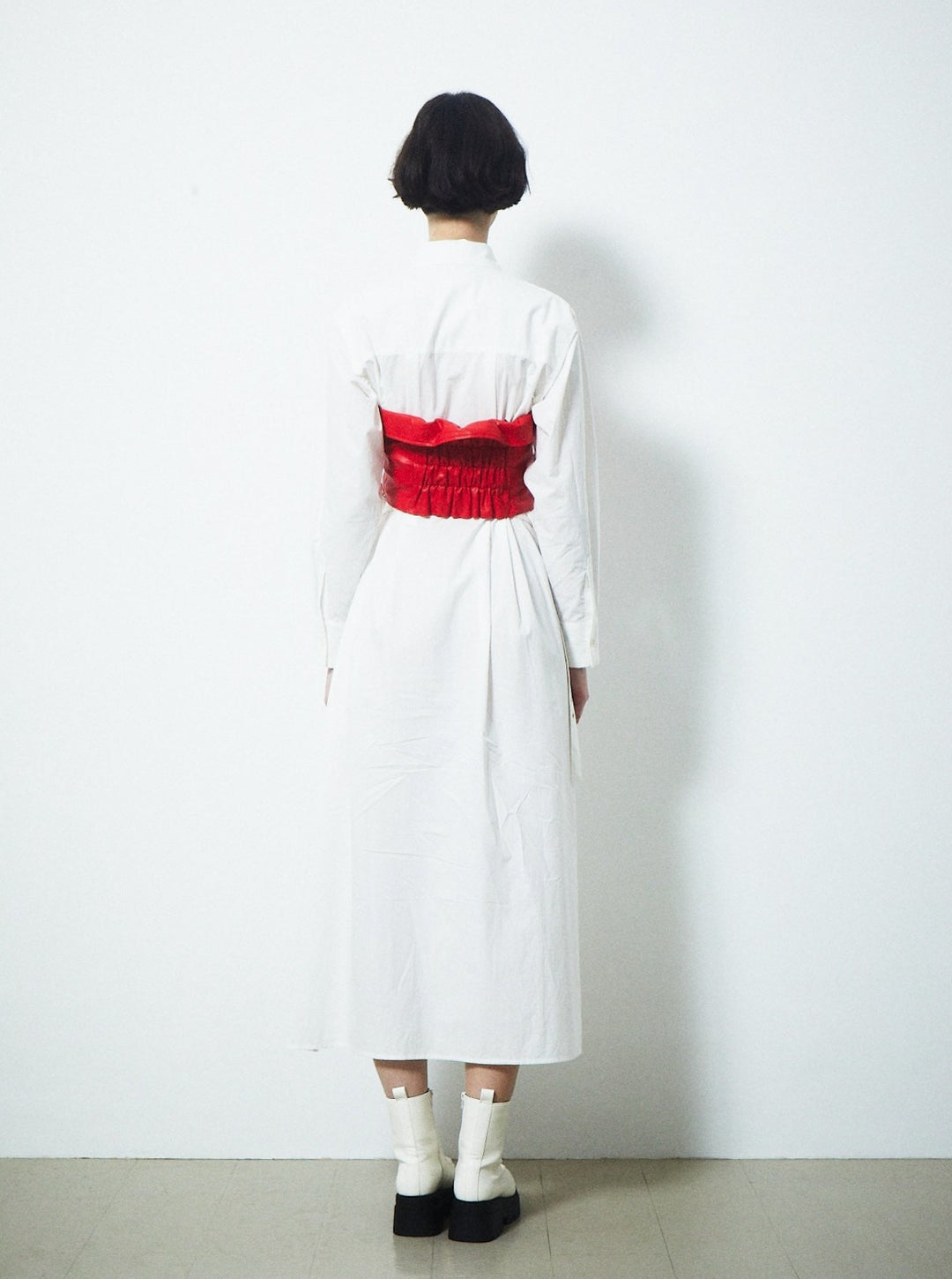 DOUBLE BELT SHIRTS ONEPIECE