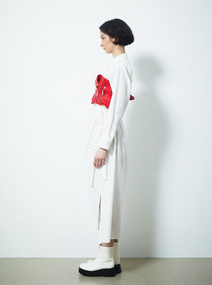 DOUBLE BELT SHIRTS ONEPIECE