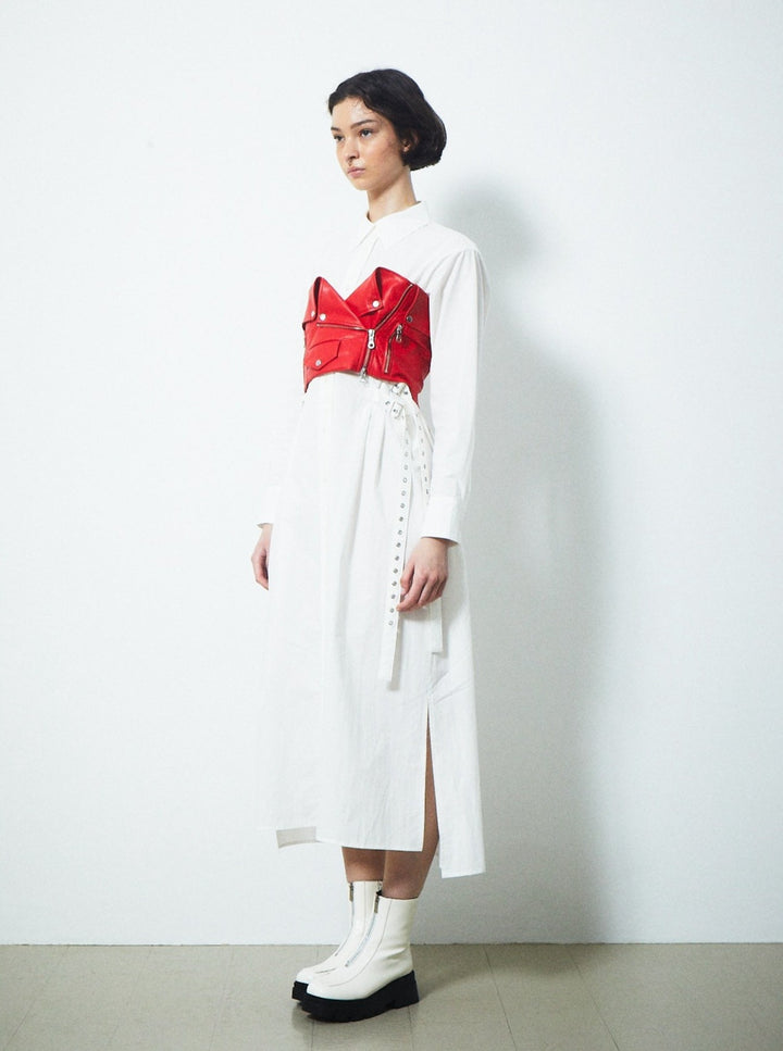 DOUBLE BELT SHIRTS ONEPIECE