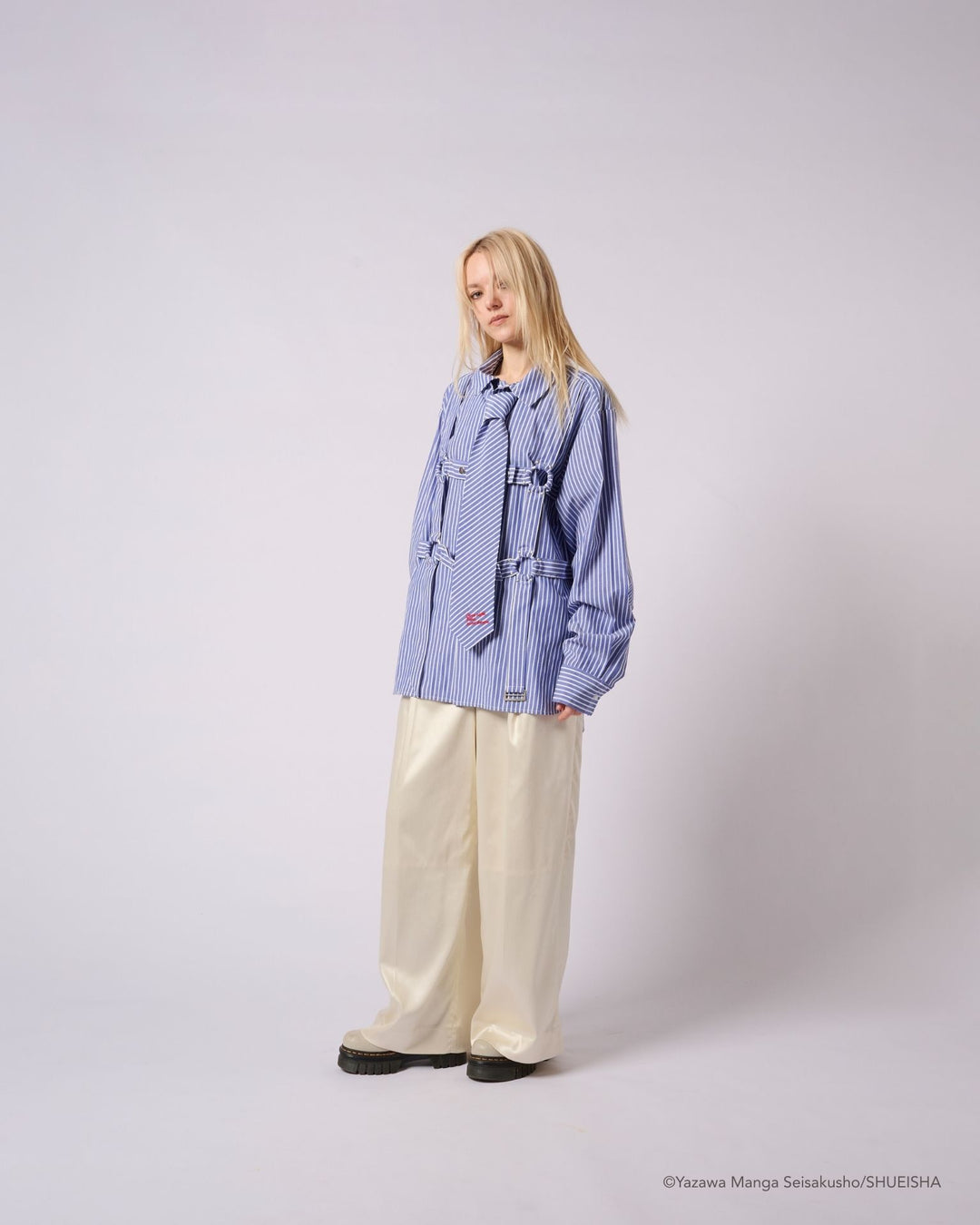 NANA × ADDIXY TIE BONDAGE SHIRT [BLUE]