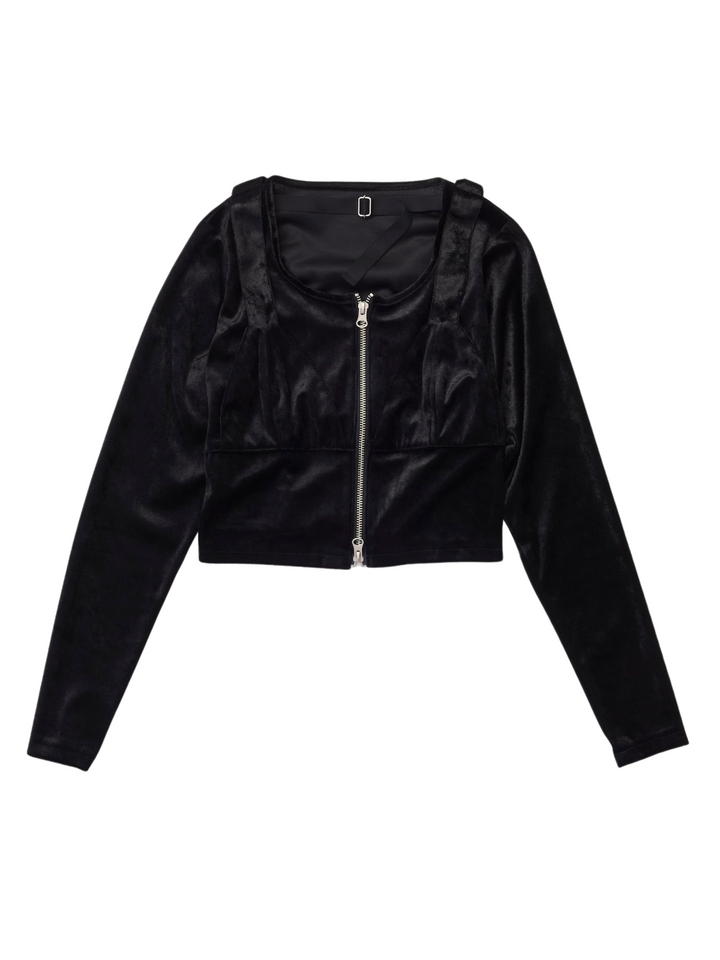 VELVET CORSET CHOKER TOPS