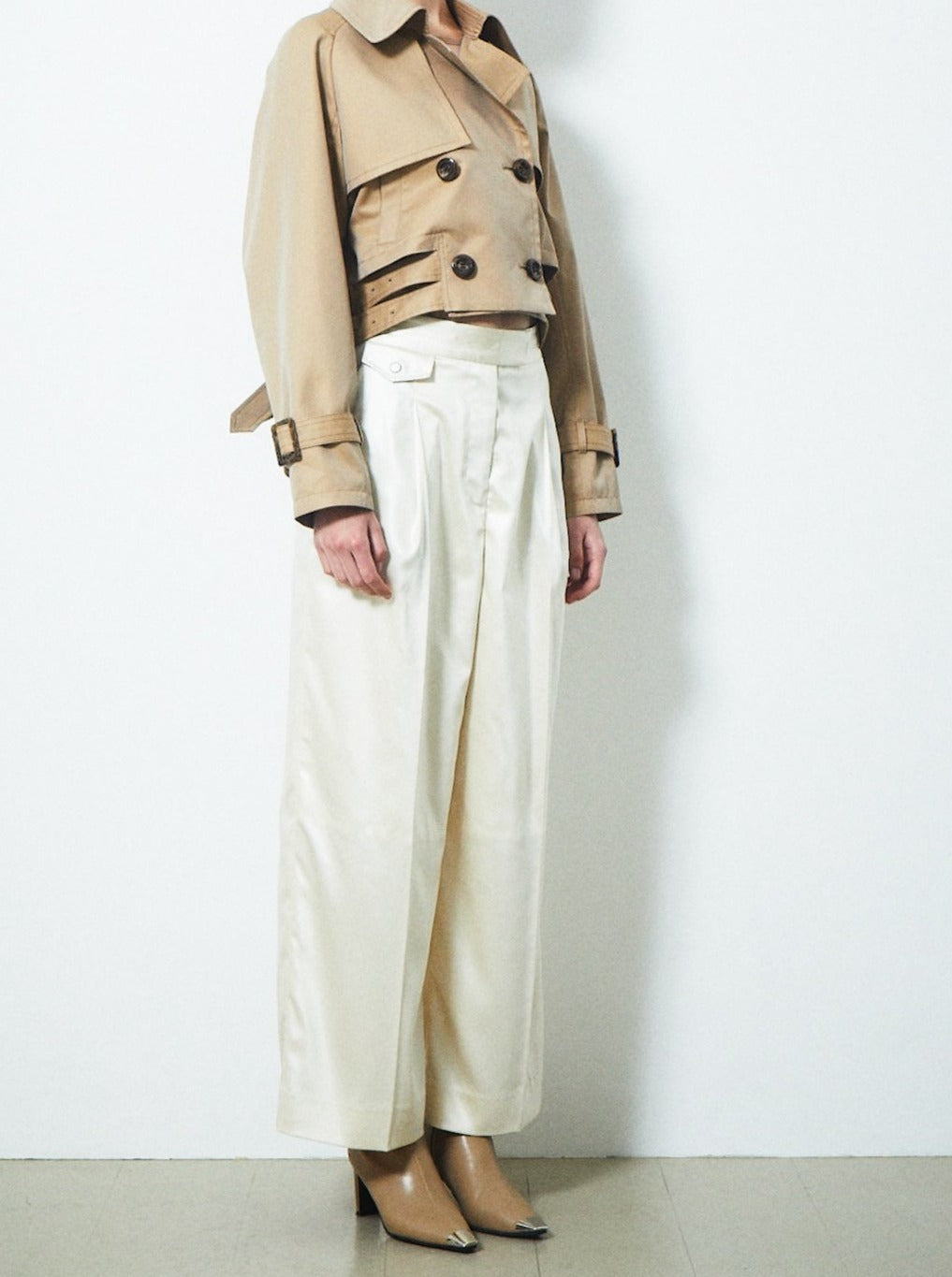 【PRE ORDER 2BUY 10%OFF】SATIN WIDE GURKHA PANTS